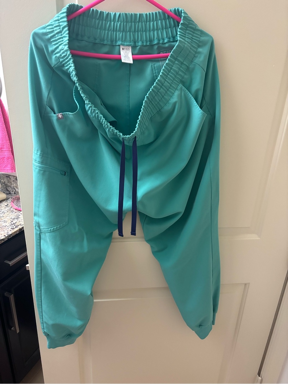 Figs high Waisted Zamora jogger scrub pants surgical green XL/P